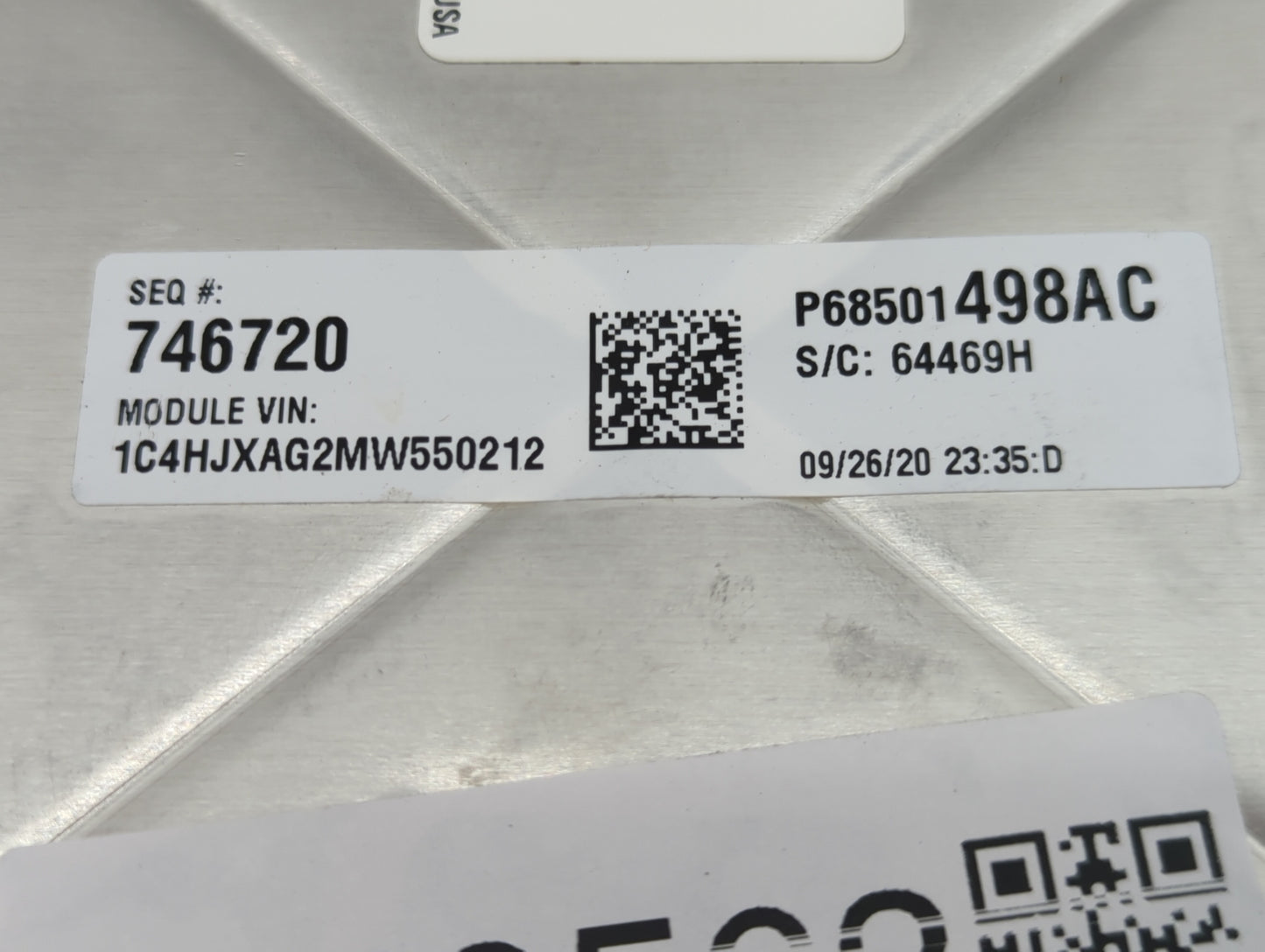 2020-2022 Ram 1500 PCM Engine Control Computer ECU ECM PCU OEM P/N:P68501498AC P68434926AA, A2C7699630000 Fits Fits 2020 202