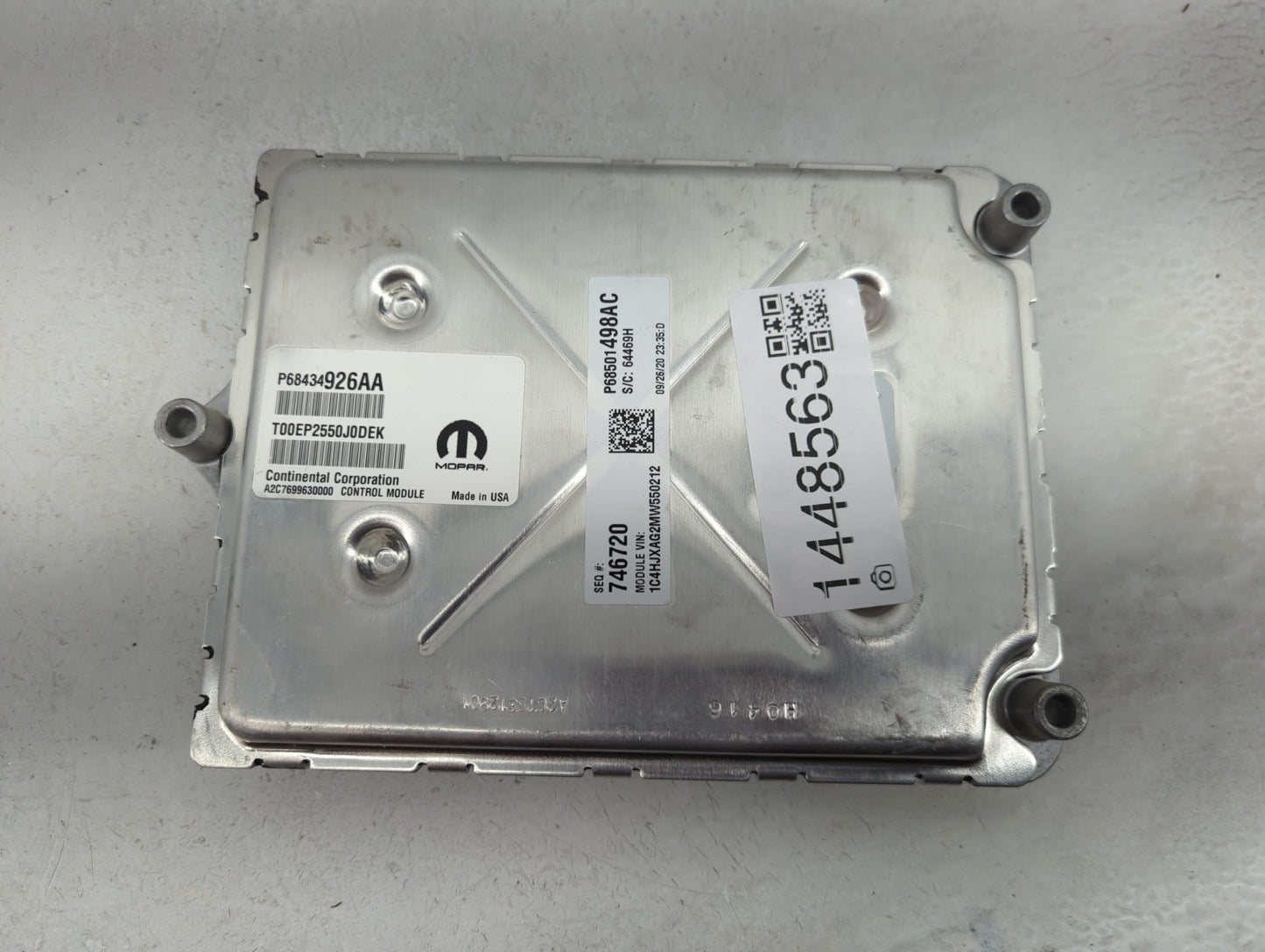 2020-2022 Ram 1500 PCM Engine Control Computer ECU ECM PCU OEM P/N:P68501498AC P68434926AA, A2C7699630000 Fits Fits 2020 202