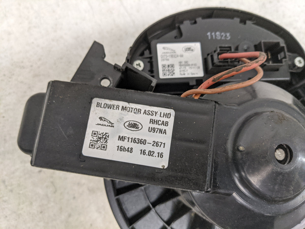 2024 Rover Velar Heater AC Blower Motor P/N:MF116360-2671 DX73-18E624-BB Fits OEM Used Auto Parts - Oemusedautoparts1.com