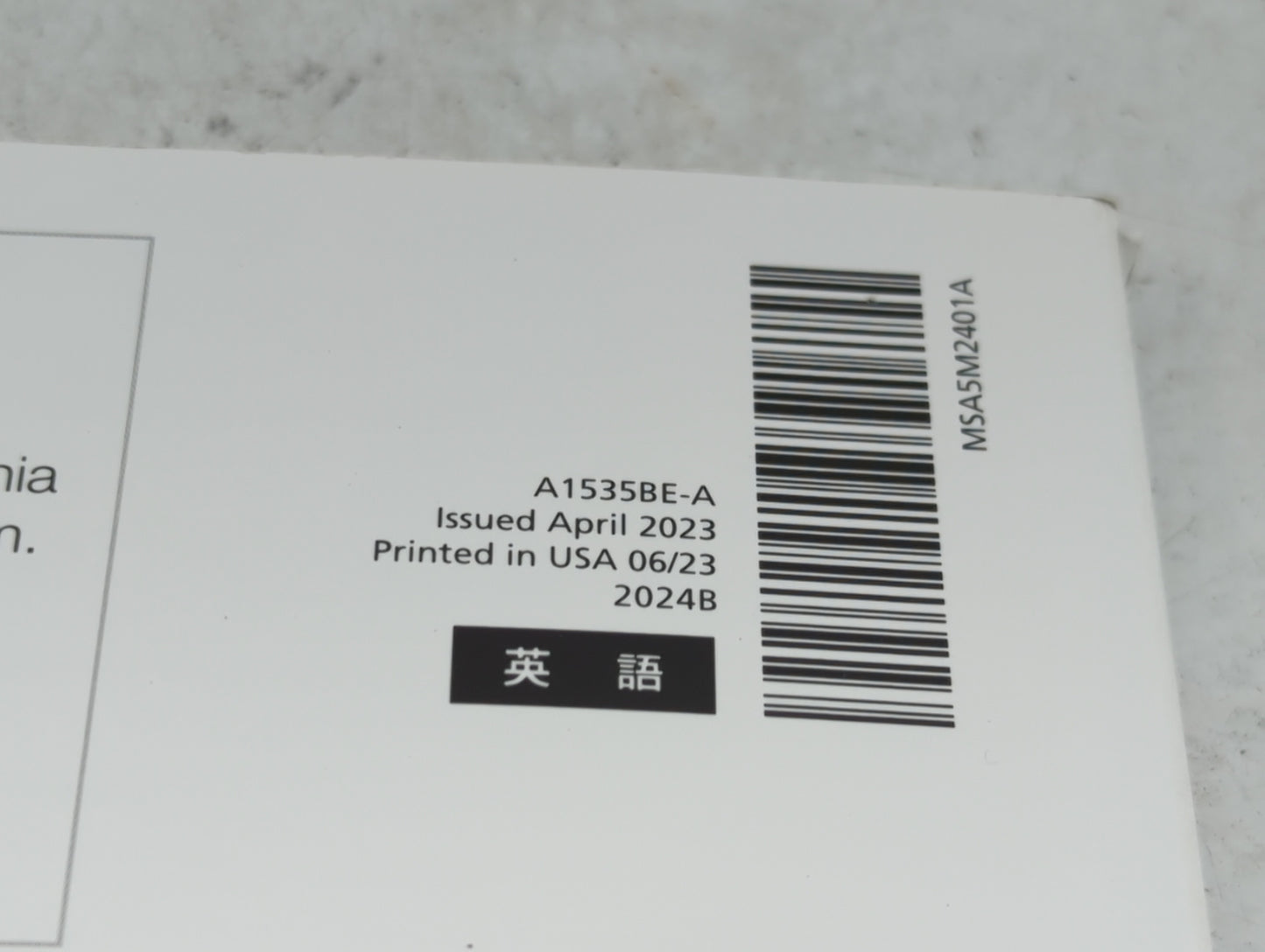 2024 Subaru Impreza Owners Manual Book Guide P/N:A1535BE-A OEM Used Auto Parts - Oemusedautoparts1.com