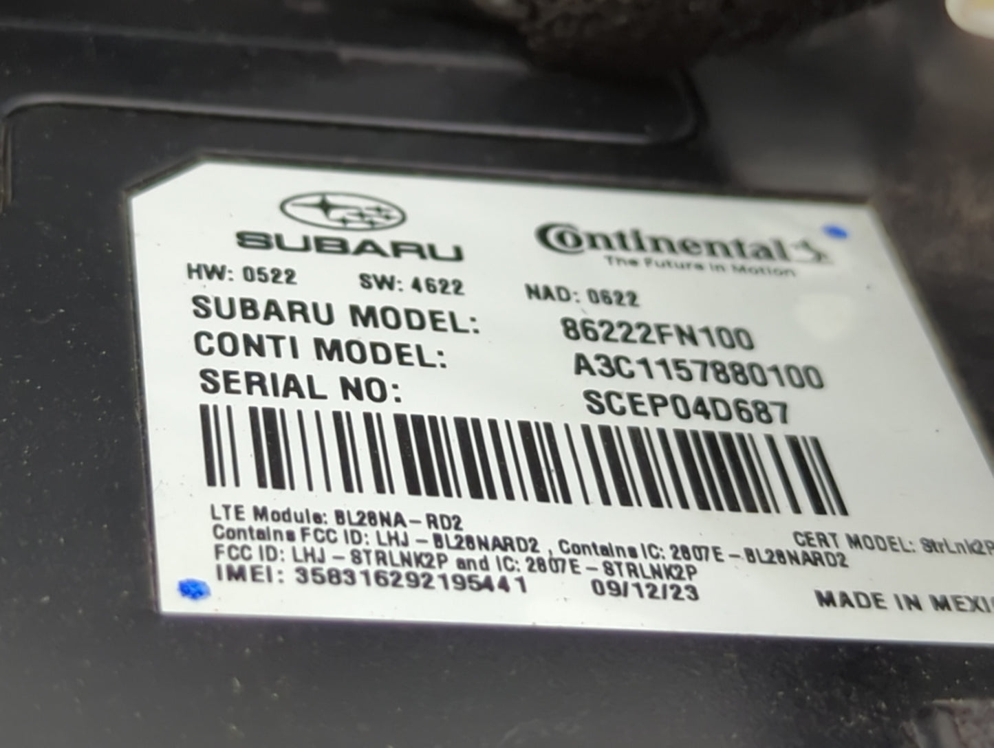 2024 Subaru Impreza Radio AM FM Cd Player Receiver Replacement P/N:86222FN100 A3C1157880100, SCEP04D687, BL28NA-RD2 Fits OEM