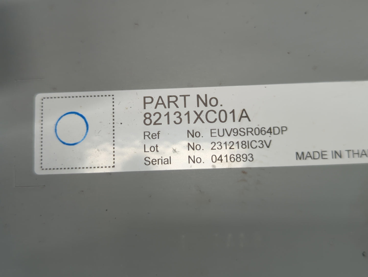 2024 Subaru Legacy Radio AM FM Cd Player Receiver Replacement P/N:82131XC01A Fits OEM Used Auto Parts - Oemusedautoparts1.co