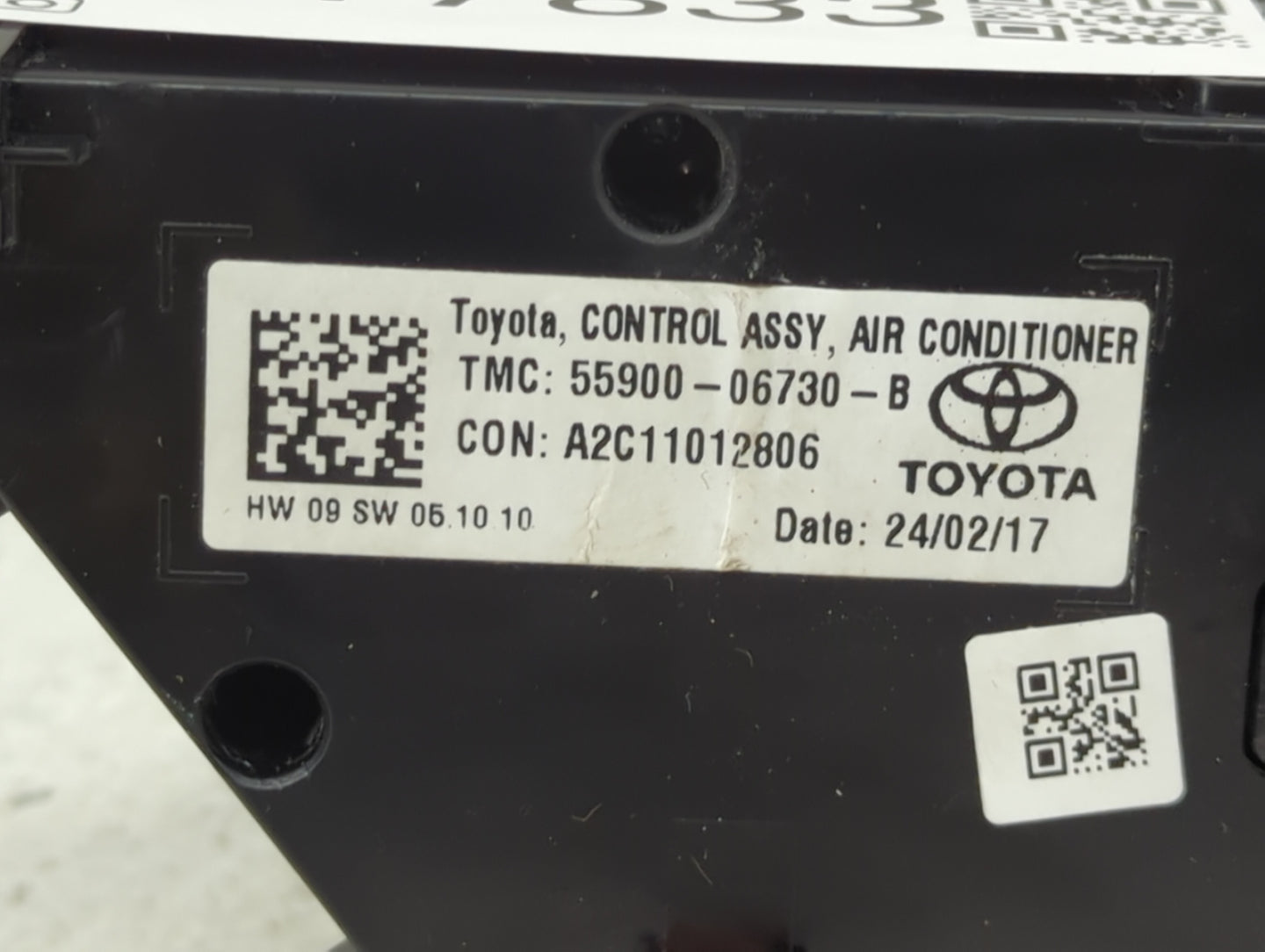 2018-2022 Toyota Camry Climate Control Module Temperature AC/Heater Replacement P/N:55900-06730-B Fits OEM Used Auto Parts -