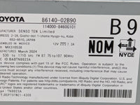2024 Toyota Corolla Radio AM FM Cd Player Receiver Replacement P/N:86140-02B90 114000-8460G101 Fits OEM Used Auto Parts - Oe
