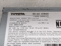 2024 Toyota Corolla Radio AM FM Cd Player Receiver Replacement P/N:86140-02B90 114000-8460G101, BABTN0023A, TN0023A Fits OEM