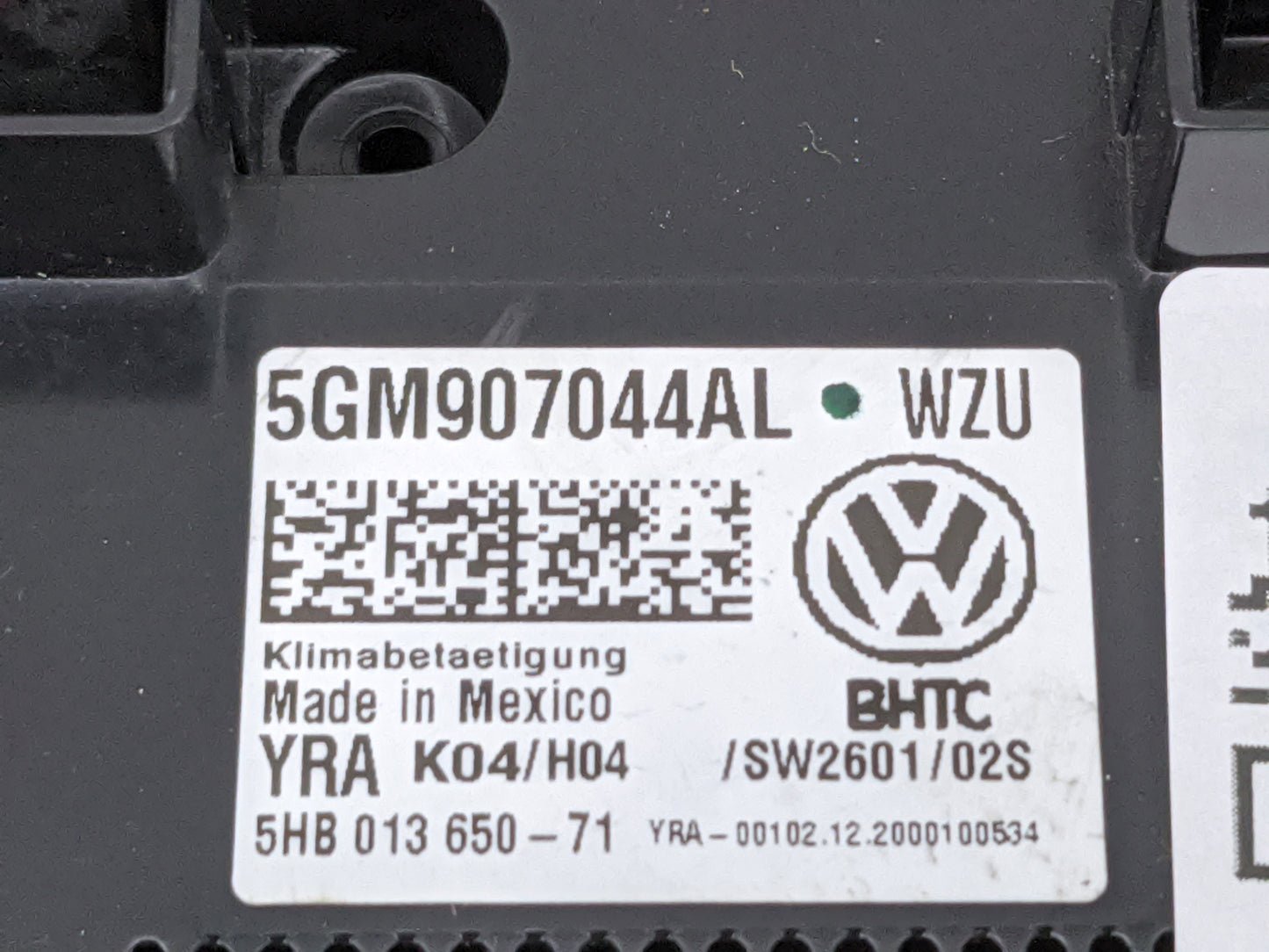 2024 Volkswagen Jetta Climate Control Module Temperature AC/Heater Replacement P/N:5GM907044AL 5HB01365071 Fits OEM Used Aut