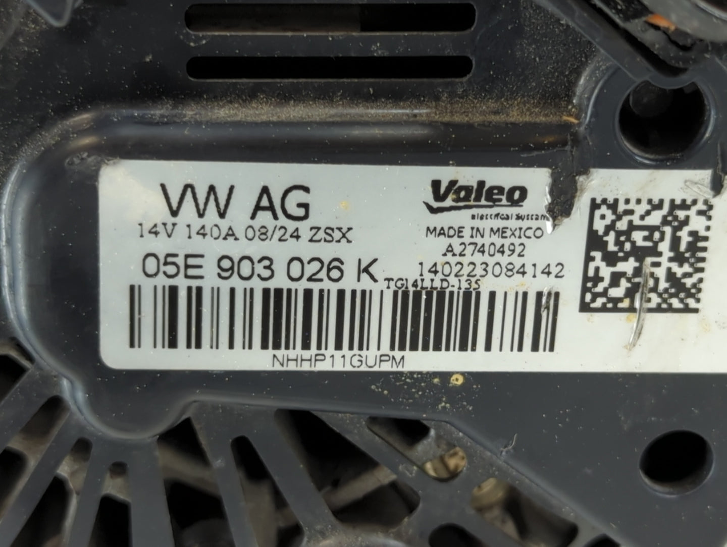 2024 Volkswagen Jetta Alternator Replacement Generator Charging Assembly Engine OEM P/N:05E 903 026 K Fits OEM Used Auto Par