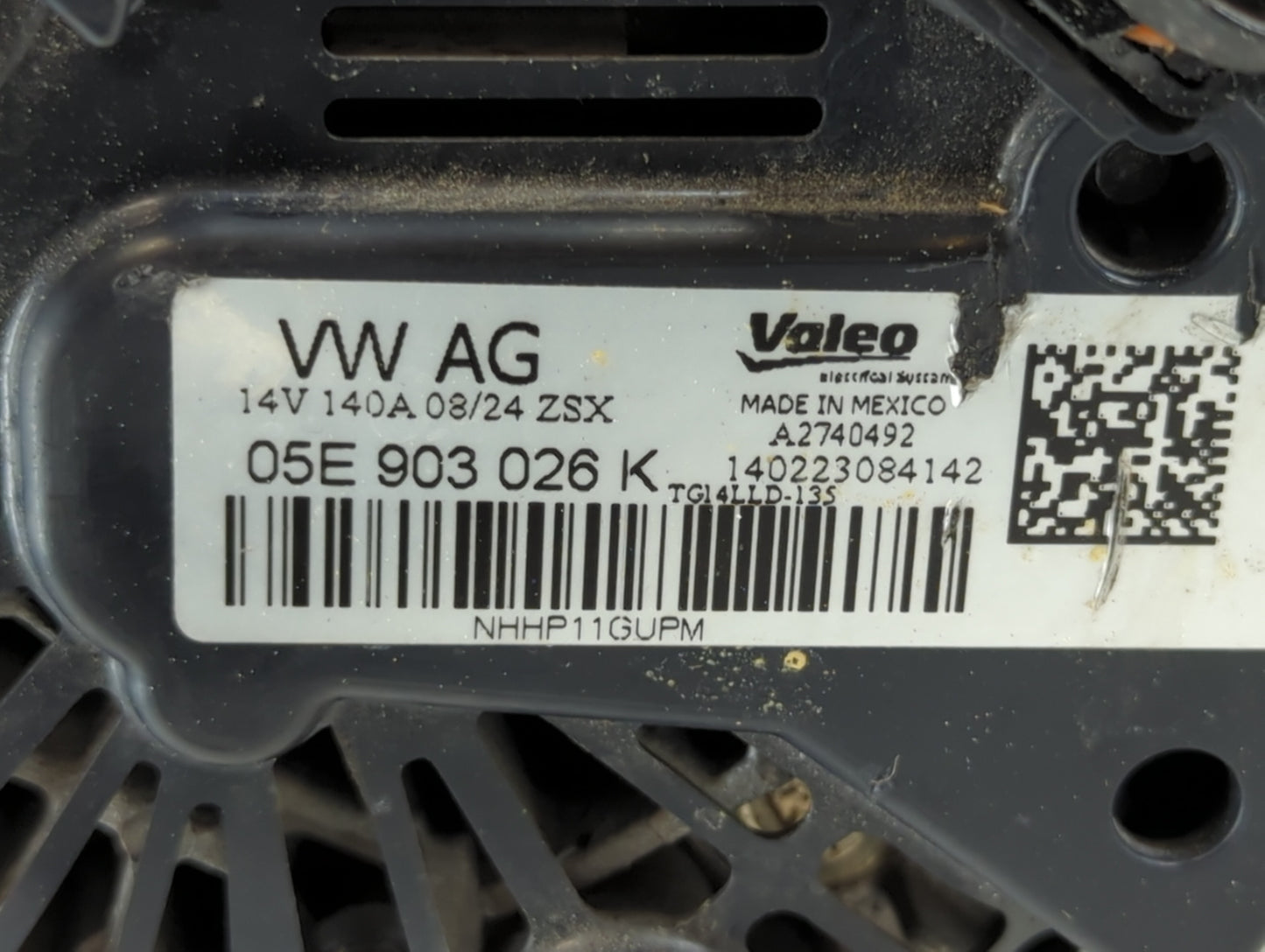 2024 Volkswagen Jetta Alternator Replacement Generator Charging Assembly Engine OEM P/N:05E 903 026 K Fits OEM Used Auto Par