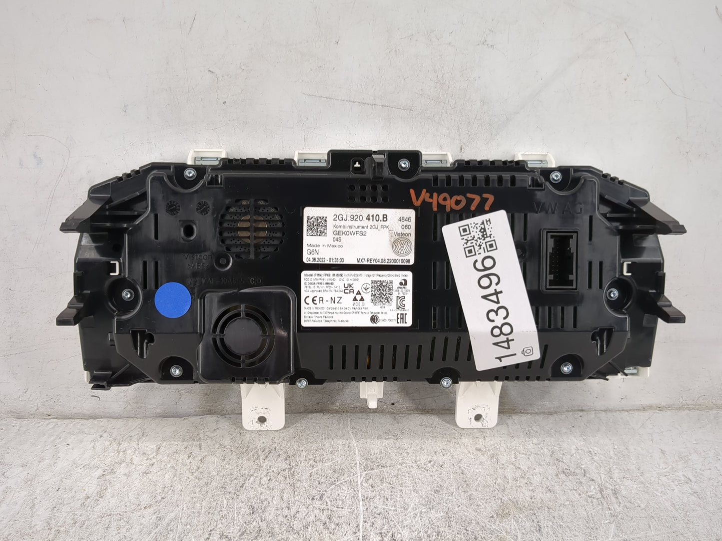 2024 Volkswagen Taos Instrument Cluster Speedometer Gauges P/N:2GJ920410B NTB-FPK8IMM05D, 3043A-FPK8IMM05D Miles: Fits OEM U