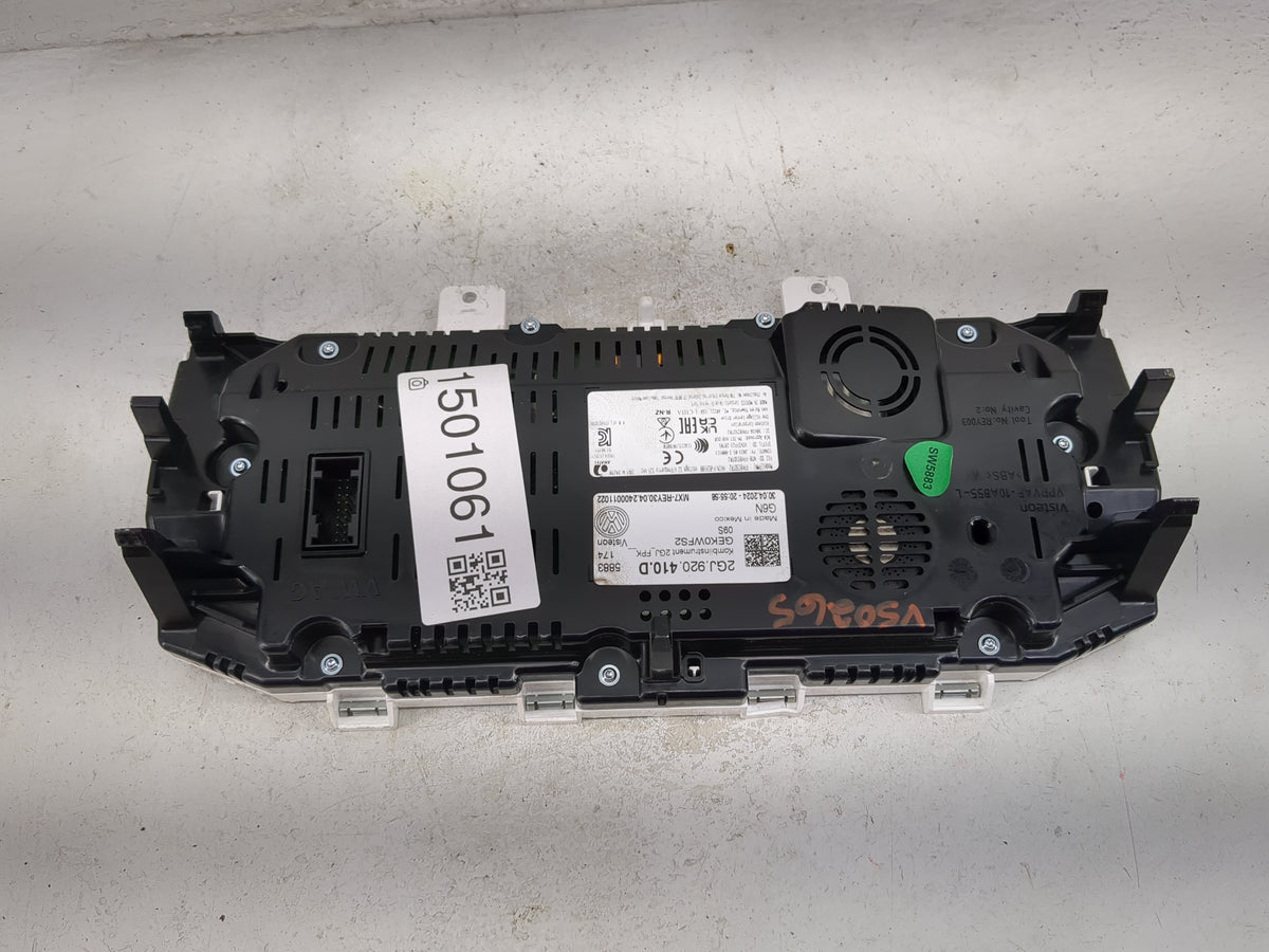 2024 Volkswagen Taos Instrument Cluster Speedometer Gauges P/N:2GJ920410D FPK8I5DTR2, NT8-FPK8I5DTR2, 3043A-FPK8I5DTR2 Miles