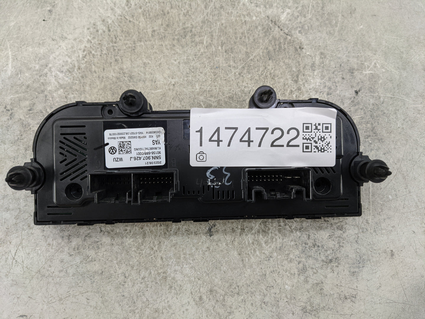 2024 Volkswagen Tiguan Climate Control Module Temperature AC/Heater Replacement P/N:5NN907426J Fits OEM Used Auto Parts - Oe