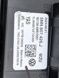 2024 Volkswagen Tiguan Climate Control Module Temperature AC/Heater Replacement P/N:5NN907426J Fits OEM Used Auto Parts - Oe