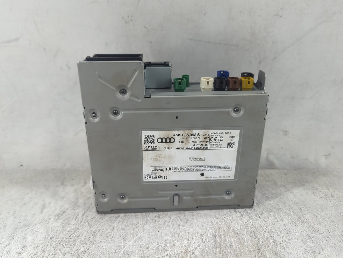 2025 Audi Q7 Radio AM FM Cd Player Receiver Replacement P/N:4M2035092S 4M2035092C, 28845360 Fits OEM Used Auto Parts - Oemus