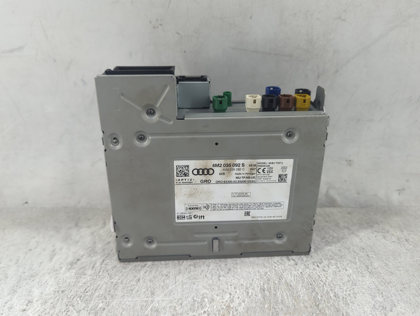 2025 Audi Q7 Radio AM FM Cd Player Receiver Replacement P/N:4M2035092S 4M2035092C, 28845360 Fits OEM Used Auto Parts - Oemus