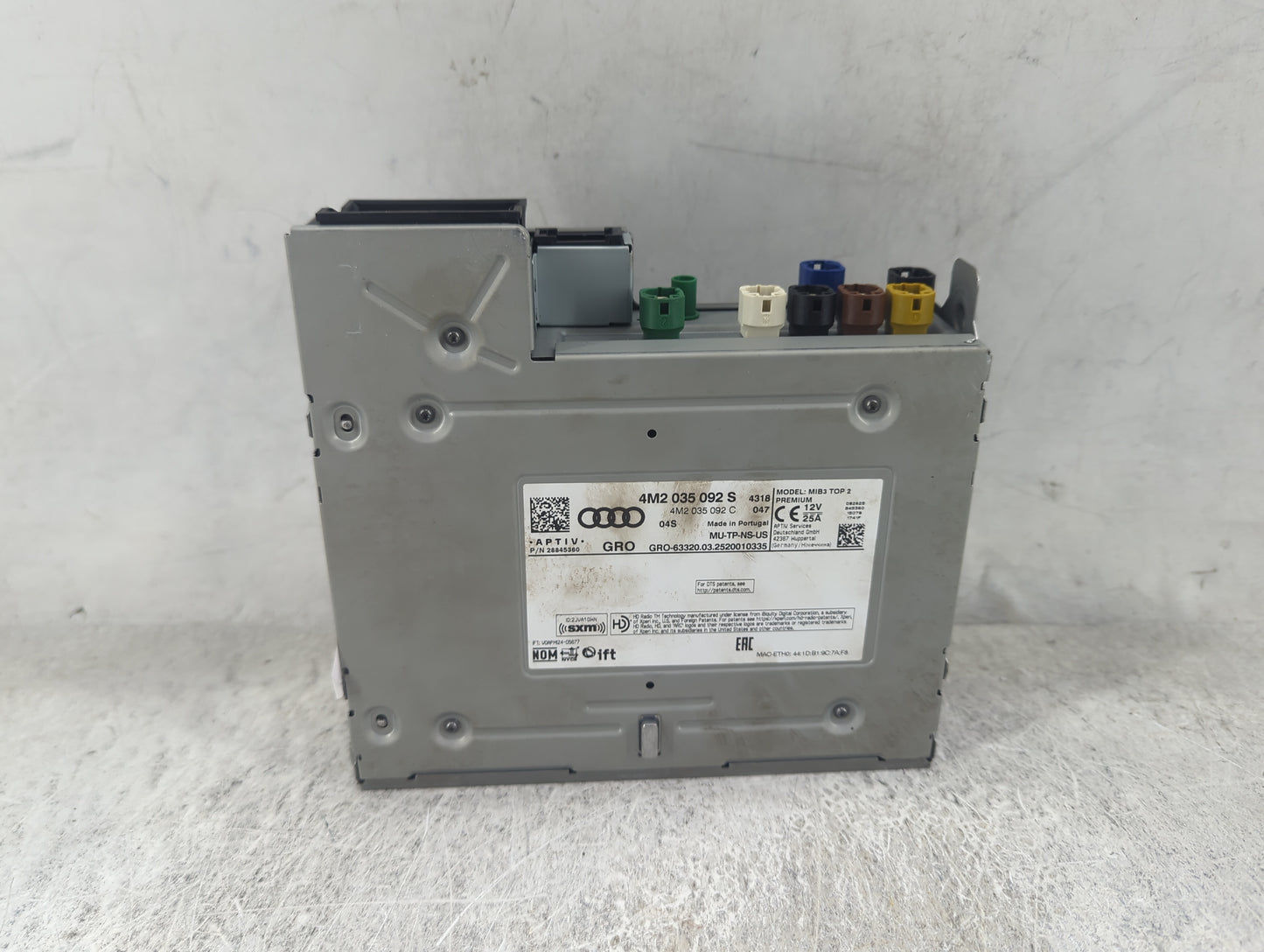 2025 Audi Q7 Radio AM FM Cd Player Receiver Replacement P/N:4M2035092S 4M2035092C, 28845360 Fits OEM Used Auto Parts - Oemus