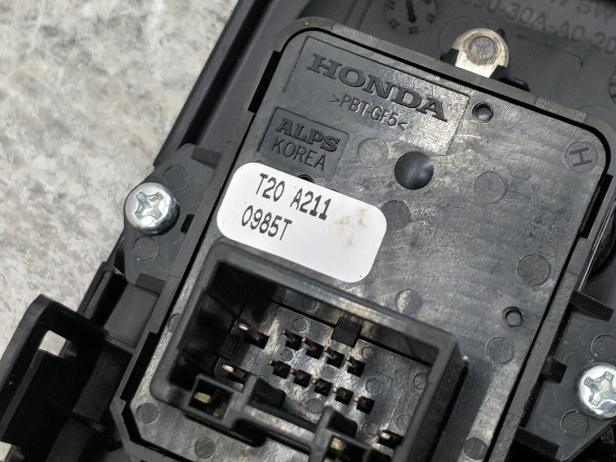 2025 Honda Accord Master Power Window Switch Replacement Driver Side Left P/N:T20 A211 0985T Fits OEM Used Auto Parts - Oemu