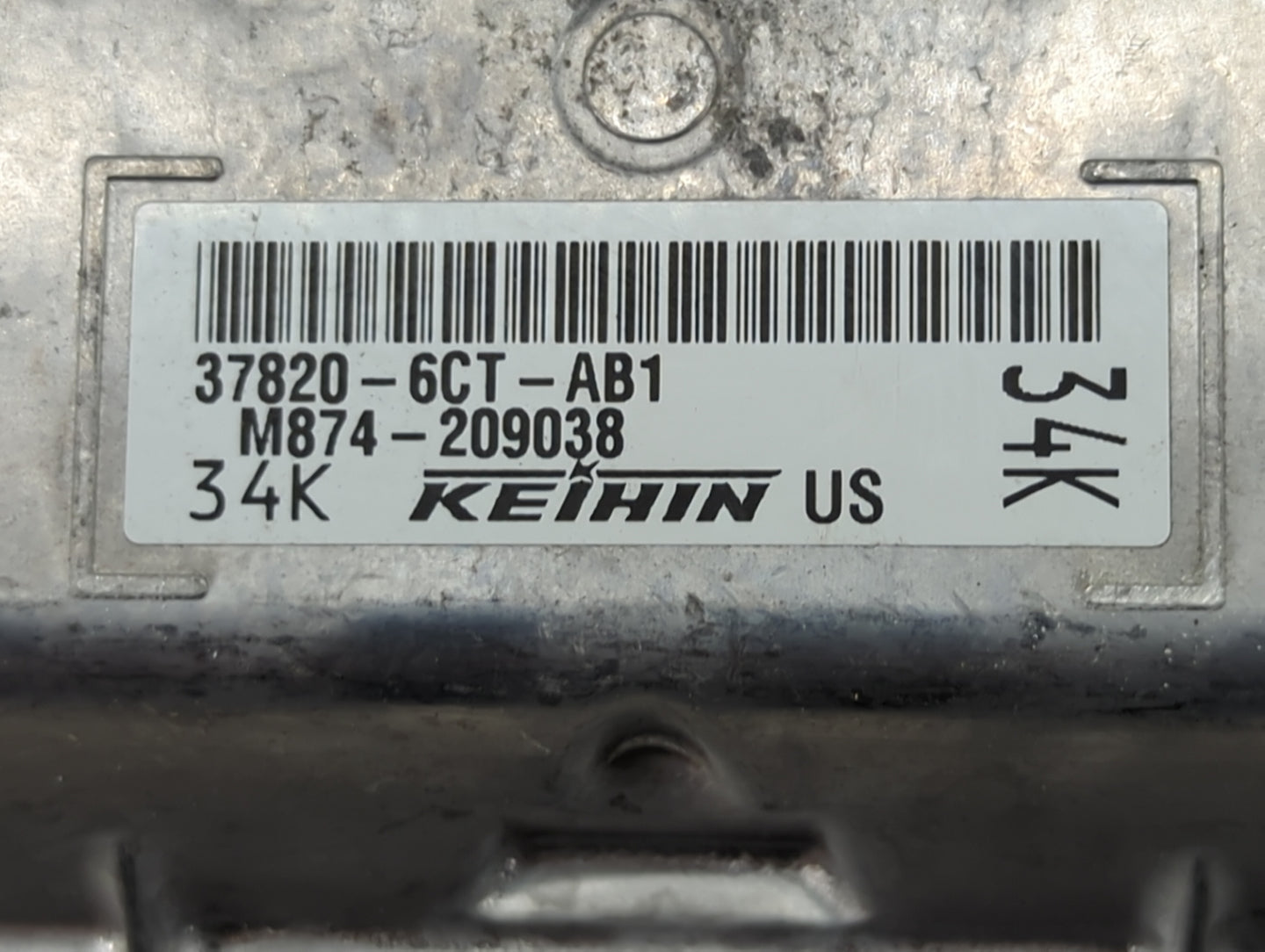 2025 Honda Hr-V PCM Engine Control Computer ECU ECM PCU OEM P/N:37820-6CT-AB1 Fits OEM Used Auto Parts - Oemusedautoparts1.c