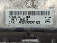 2025 Honda Hr-V PCM Engine Control Computer ECU ECM PCU OEM P/N:37820-6CT-AB1 Fits OEM Used Auto Parts - Oemusedautoparts1.c