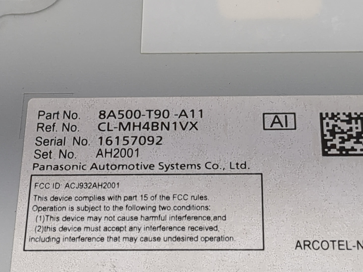 2025 Honda Pilot Radio AM FM Cd Player Receiver Replacement P/N:8A500-T90-A11 CL-MH4BN1VX, AH2001, ACJ932AH2001 Fits OEM Use