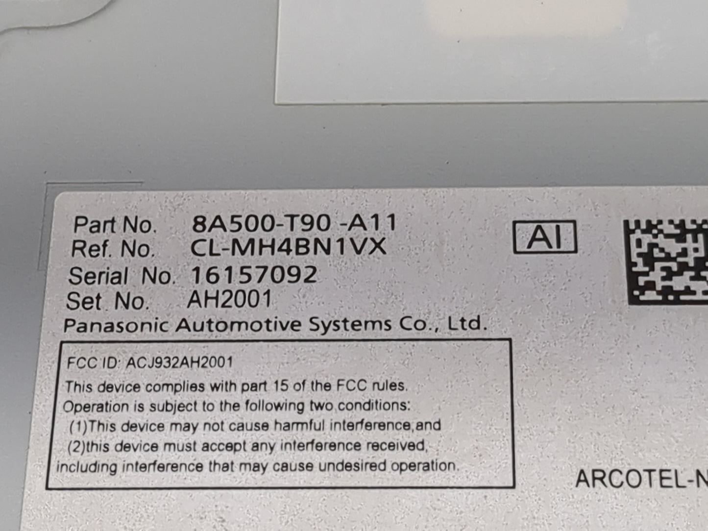 2025 Honda Pilot Radio AM FM Cd Player Receiver Replacement P/N:8A500-T90-A11 CL-MH4BN1VX, AH2001, ACJ932AH2001 Fits OEM Use