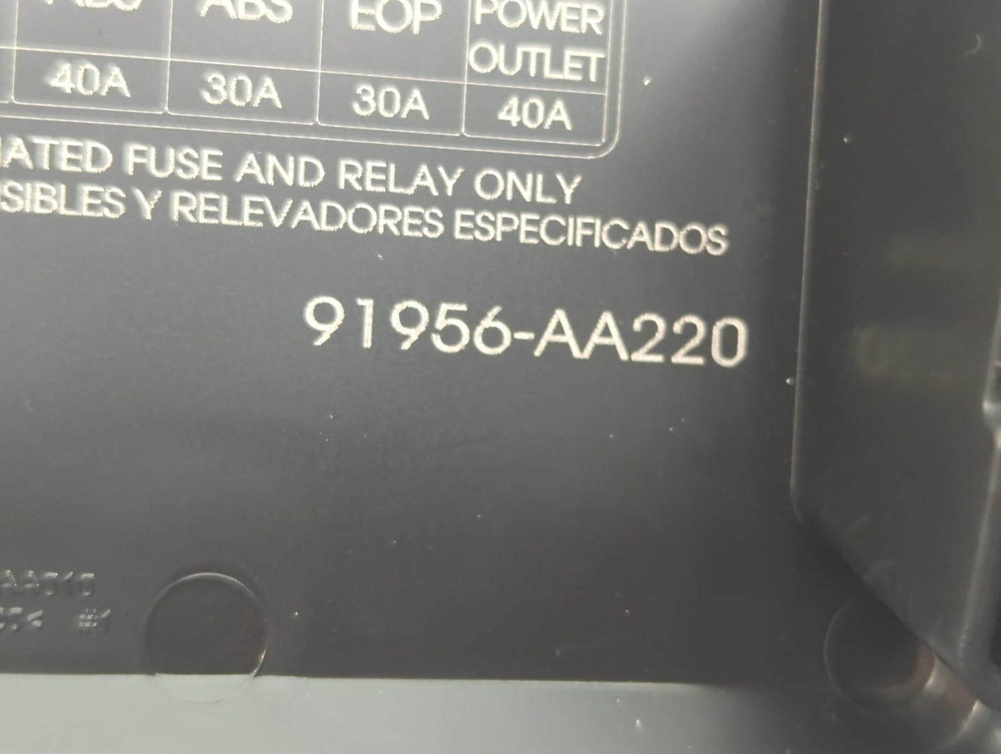2025 Hyundai Elantra Fusebox Fuse Box Panel Relay Module P/N:91956-AA220 Fits OEM Used Auto Parts - Oemusedautoparts1.com