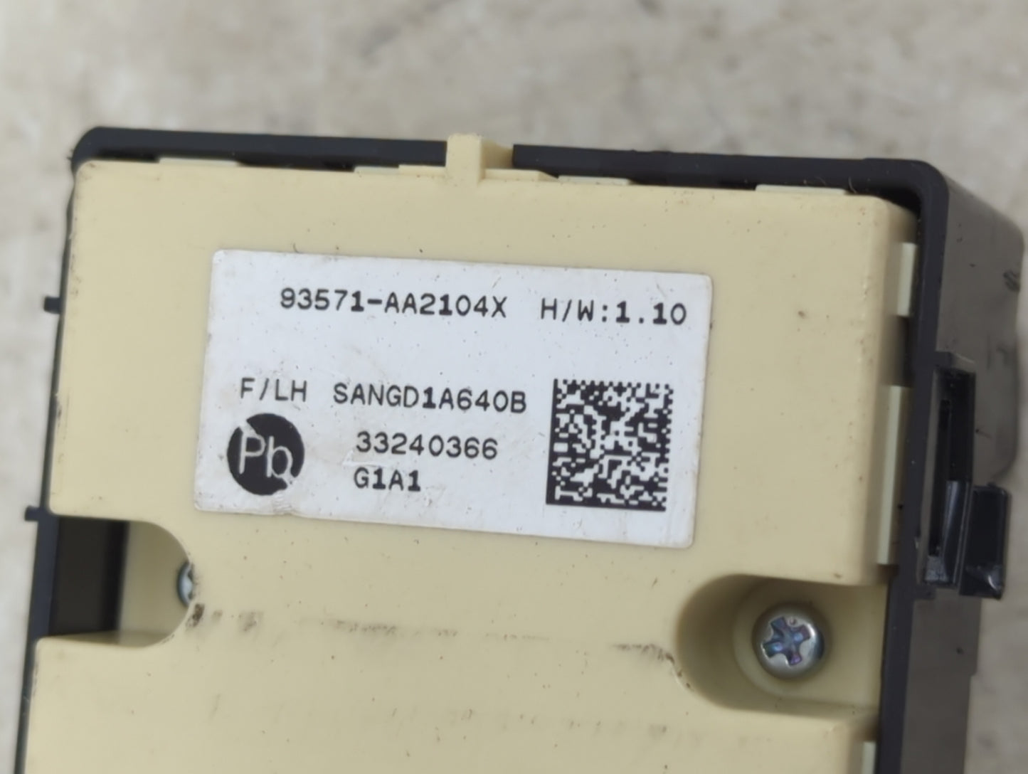 2025 Hyundai Elantra Master Power Window Switch Replacement Driver Side Left P/N:93571-AA2104X SANGD1A640B Fits OEM Used Aut