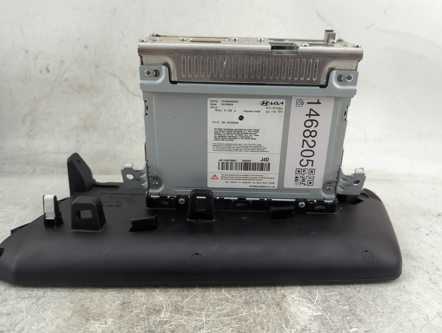 2025 Hyundai Elantra Radio AM FM Cd Player Receiver Replacement P/N:96160AADA0UAV DA3300AAN, TQ8-DA3300AAN Fits OEM Used Aut
