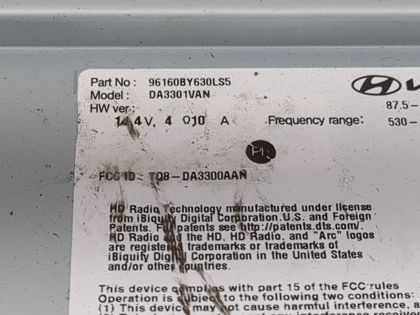 2025 Hyundai Elantra Radio AM FM Cd Player Receiver Replacement P/N:96160BY630LS5 DA3301VAN, TQ8-DA3300AAN Fits OEM Used Aut