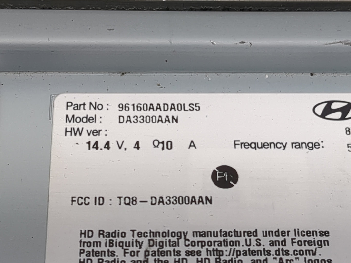 2025 Hyundai Elantra Radio AM FM Cd Player Receiver Replacement P/N:96160AADA0LS5 DA3300AAN, TQ8-DA3300AAN Fits OEM Used Aut