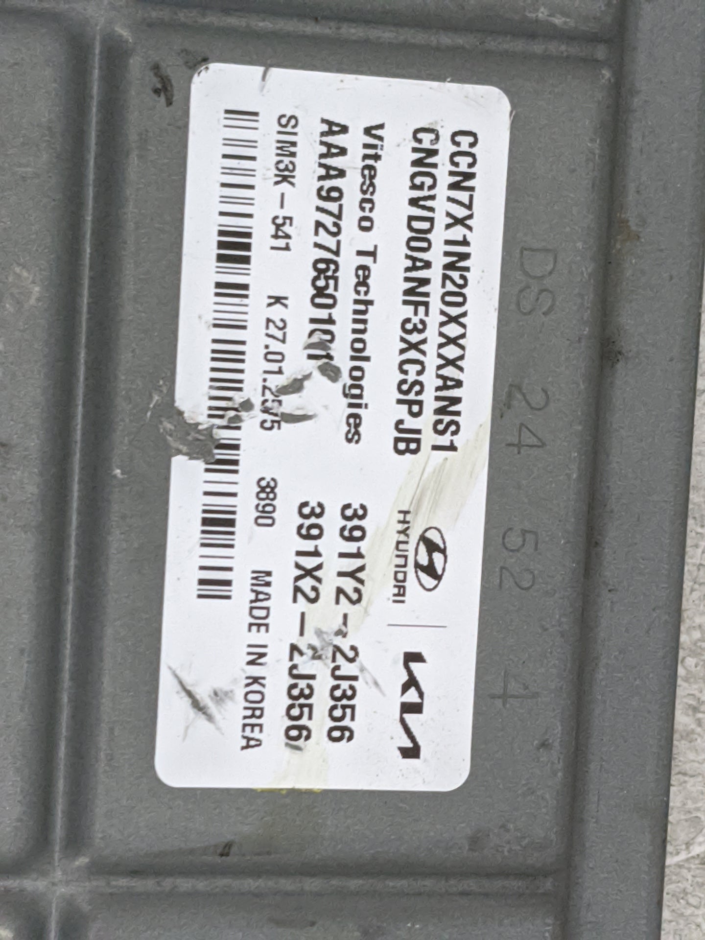 2025 Hyundai Elantra PCM Engine Control Computer ECU ECM PCU OEM P/N:391X2-2J356 391Y2-2J356, AAA9727650101 Fits OEM Used Au