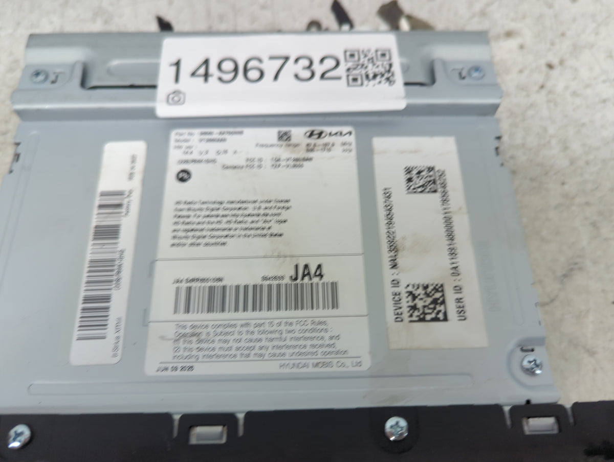 2025 Hyundai Elantra Radio AM FM Cd Player Receiver Replacement P/N:96560AA700 S4PR8501GRM Fits OEM Used Auto Parts - Oemuse