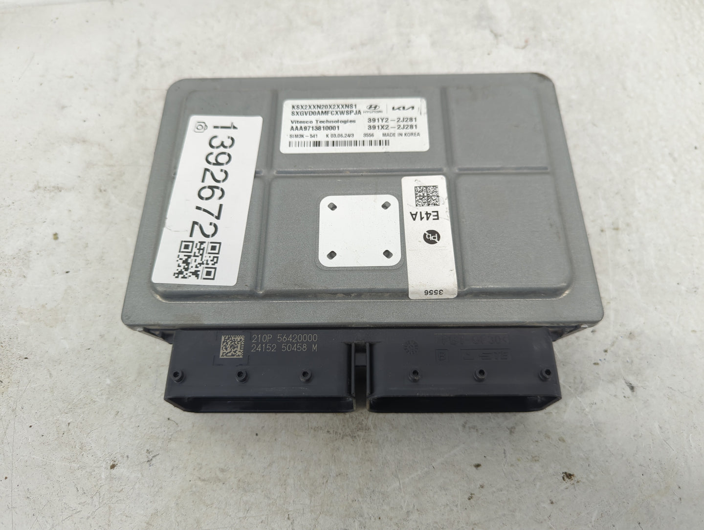 2025 Hyundai Kona PCM Engine Control Computer ECU ECM PCU OEM P/N:391X2-2J281 391Y2-2J281 Fits OEM Used Auto Parts - Oemused