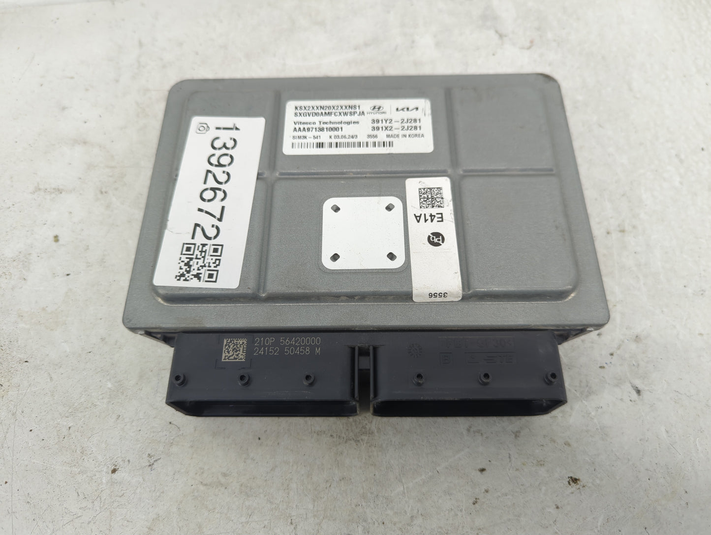 2025 Hyundai Kona PCM Engine Control Computer ECU ECM PCU OEM P/N:391X2-2J281 391Y2-2J281 Fits OEM Used Auto Parts - Oemused