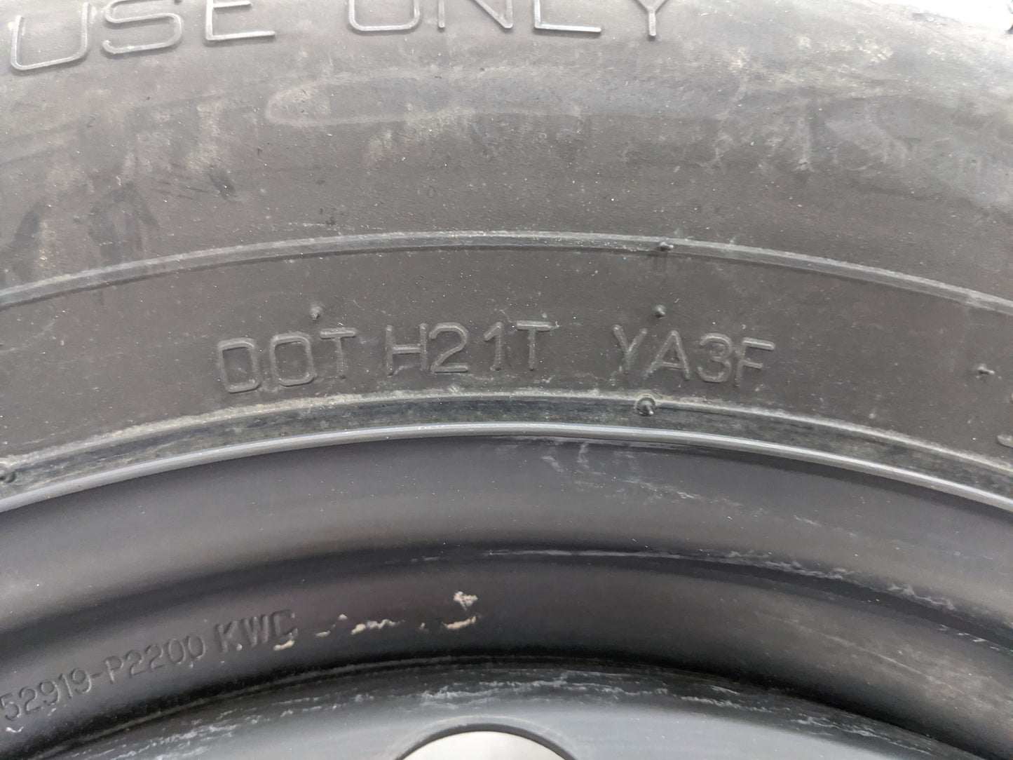 2025 Hyundai Palisade Spare Donut Tire Wheel Rim Oem - Oemusedautoparts1.com