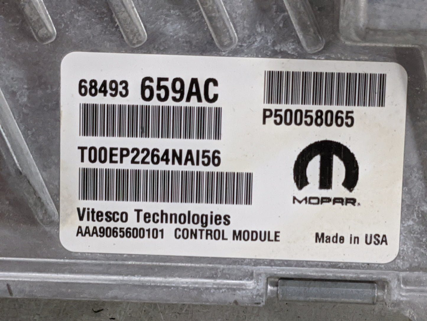 2025 Jeep Compass PCM Engine Control Computer ECU ECM PCU OEM P/N:68493659AC P50058065, T00EP2264NAI56, AAA9065600101 Fits O