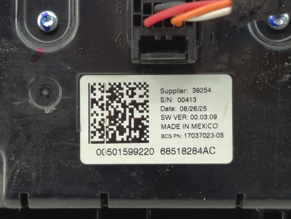 2022-2025 Jeep Compass Climate Control Module Temperature AC/Heater Replacement P/N:68518284AC 17037023-05 Fits OEM Used Aut