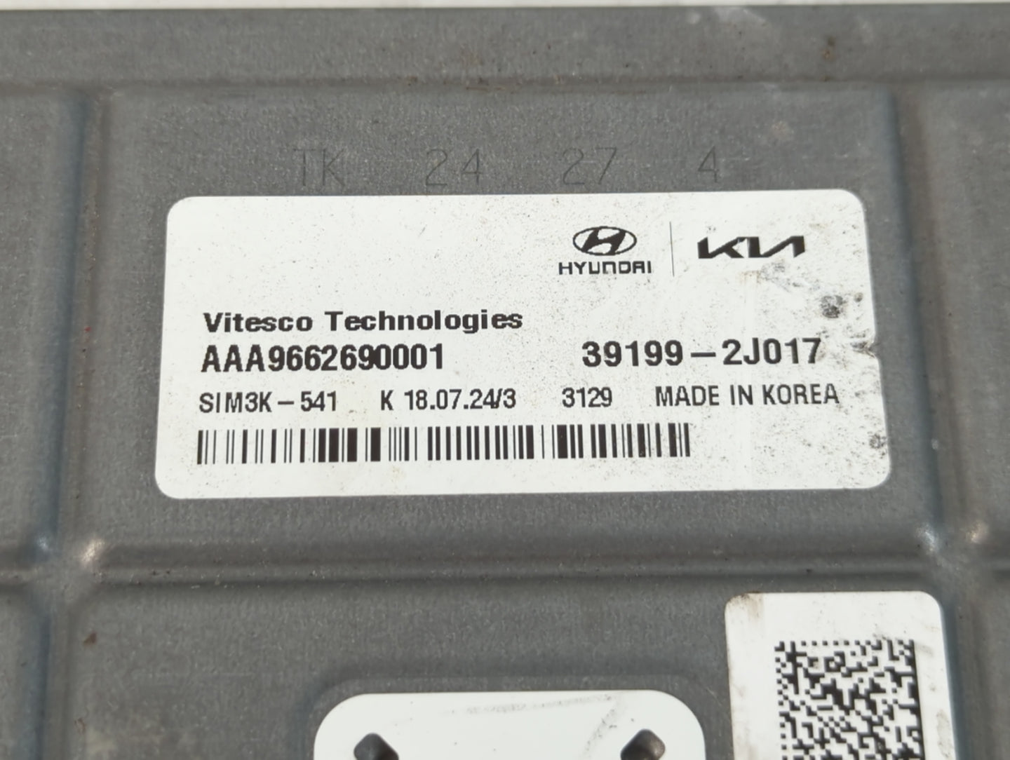 2025 Kia K5 PCM Engine Control Computer ECU ECM PCU OEM P/N:39199-2J017 Fits OEM Used Auto Parts - Oemusedautoparts1.com