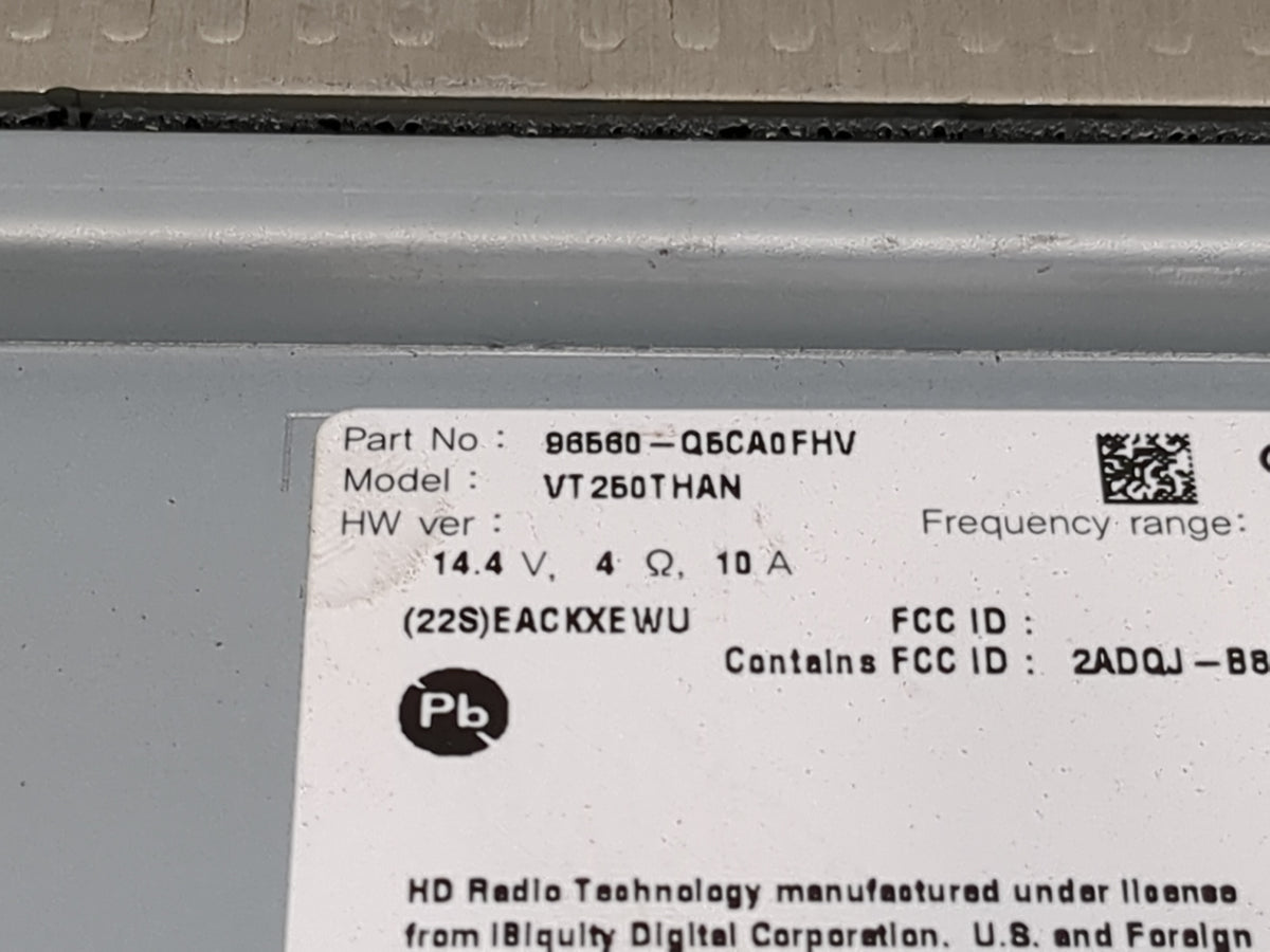 2025 Kia Seltos Radio AM FM Cd Player Receiver Replacement P/N:96560-Q5CA0FHV VT250THAN, 2ADQJ-B8 OEM Used Auto Parts - Oemu
