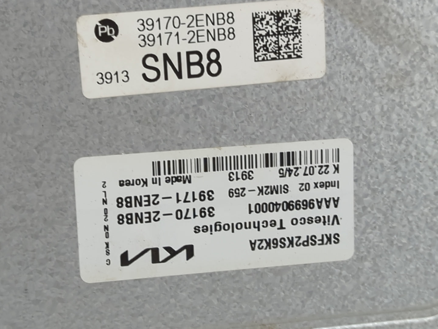 2025 Kia Soul PCM Engine Control Computer ECU ECM PCU OEM P/N:3913 SNB8 39171-2ENB8, 39170-2ENB8 Fits OEM Used Auto Parts - 