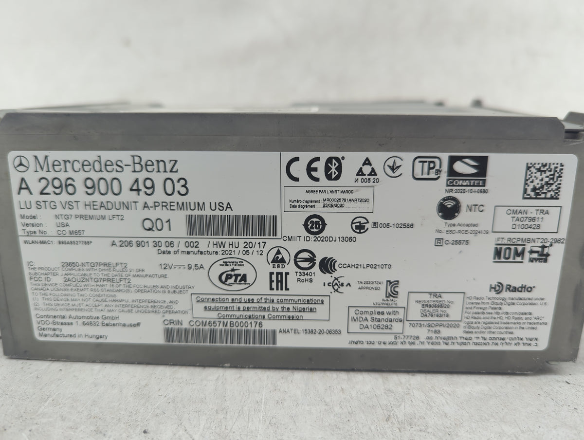 2025 Mercedes-Benz Amg Gt 53 Radio AM FM Cd Player Receiver Replacement Fits OEM Used Auto Parts - Oemusedautoparts1.com