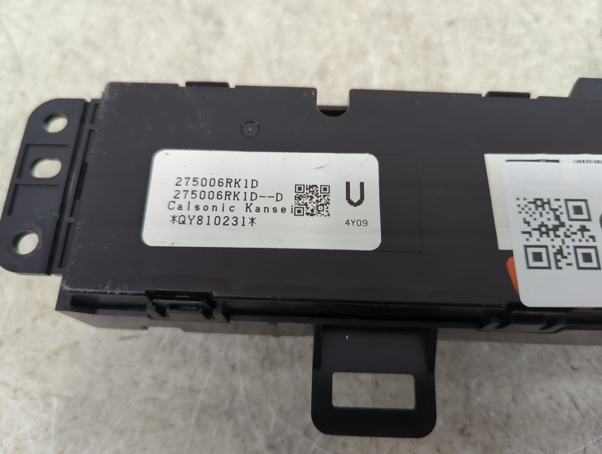 2021-2022 Nissan Rogue Climate Control Module Temperature AC/Heater Replacement P/N:275006RK1D Fits Fits 2021 2022 OEM Used 