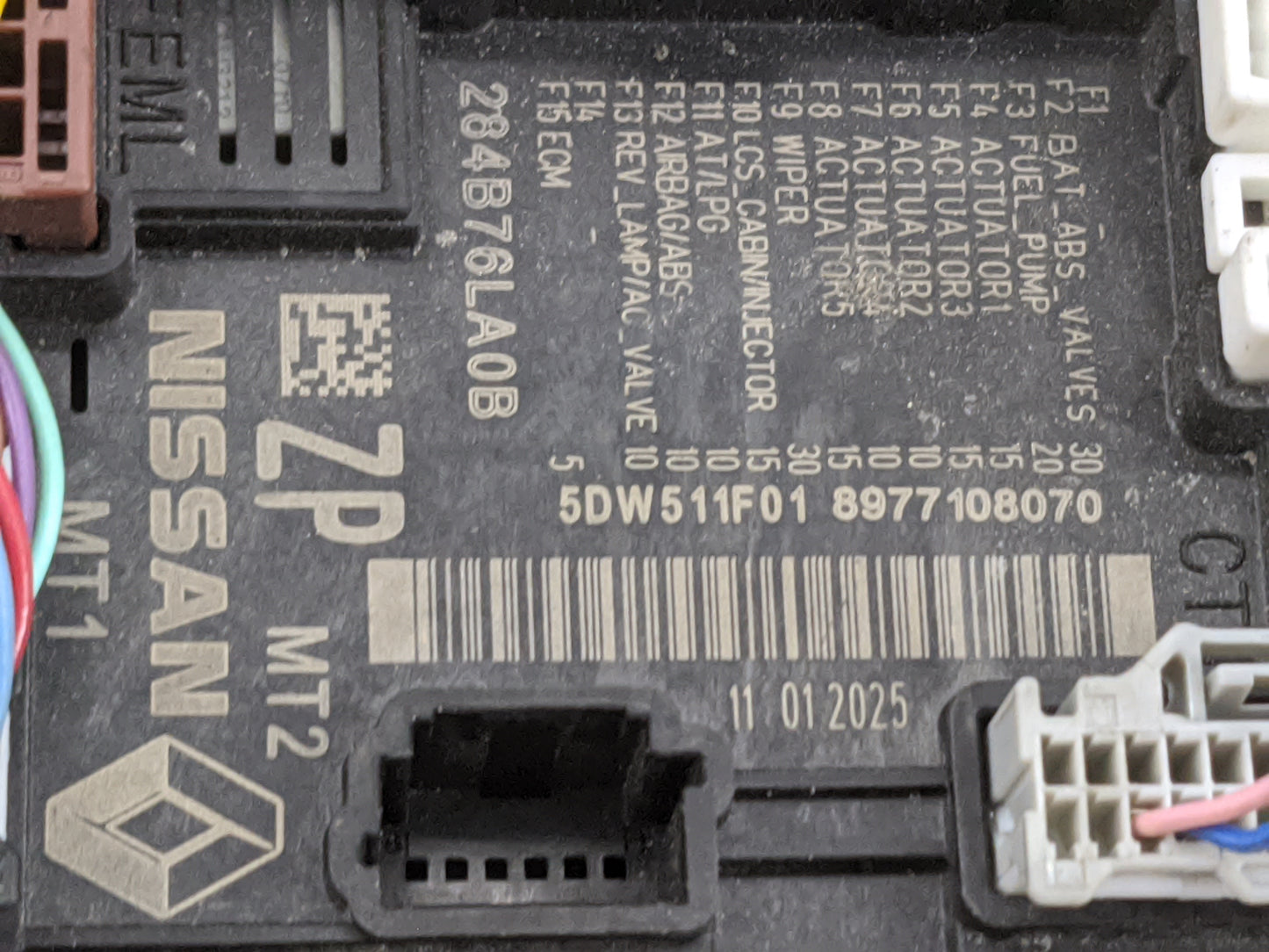2020-2022 Nissan Sentra Fusebox Fuse Box Panel Relay Module P/N:284B76LA0B 5DW511F01, 8977108070 Fits Fits 2020 2021 2022 OE