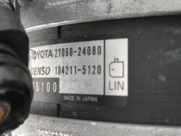 2019-2022 Toyota Corolla Alternator Replacement Generator Charging Assembly Engine OEM P/N:27060-F2260 Fits OEM Used Auto Parts