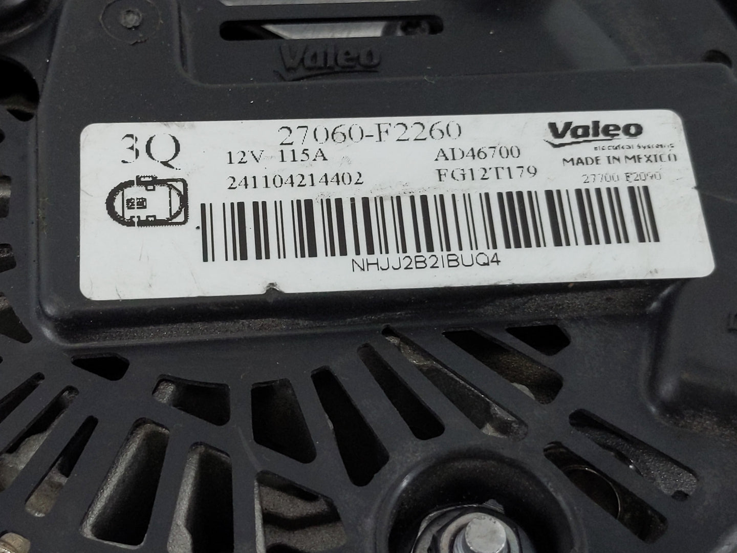 2019-2022 Toyota Corolla Alternator Replacement Generator Charging Assembly Engine OEM P/N:27060-F2260 Fits OEM Used Auto Pa