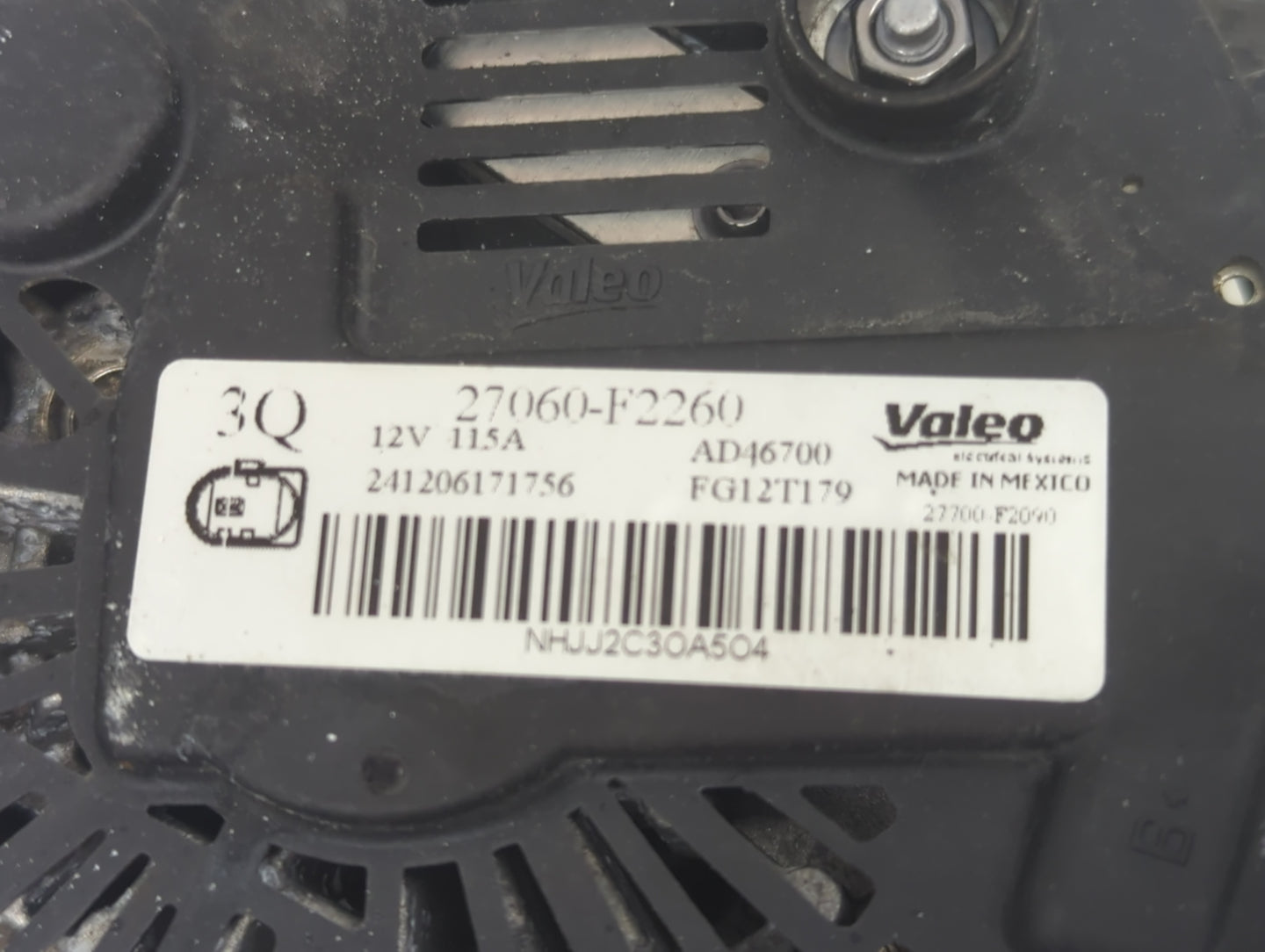 2019-2022 Toyota Corolla Alternator Replacement Generator Charging Assembly Engine OEM P/N:27060-F2260 Fits OEM Used Auto Pa