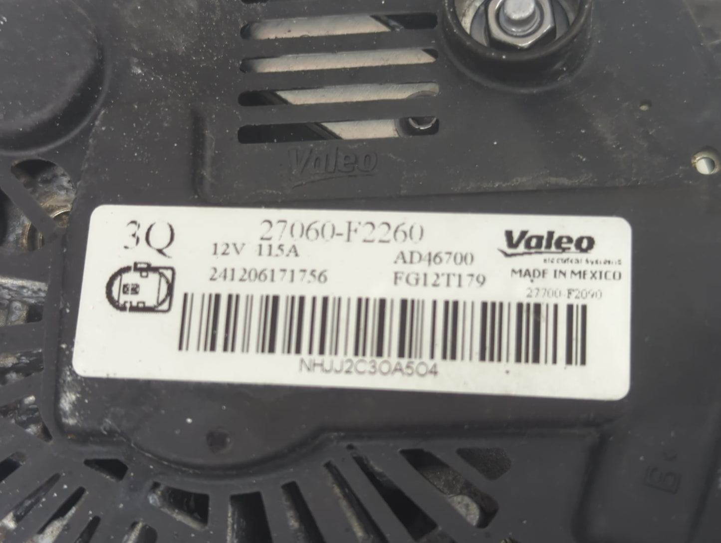 2019-2022 Toyota Corolla Alternator Replacement Generator Charging Assembly Engine OEM P/N:27060-F2260 Fits OEM Used Auto Pa