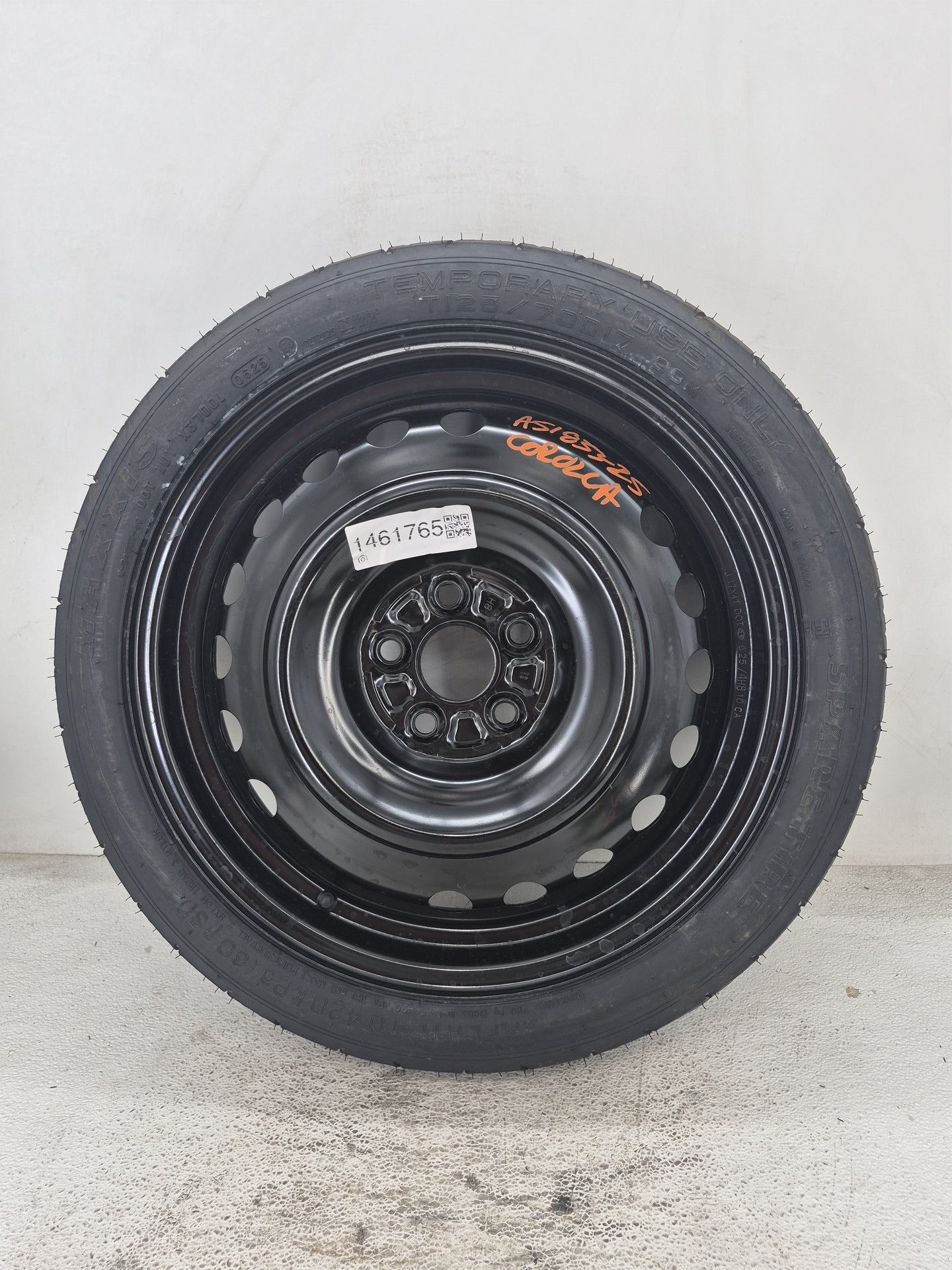 2019-2022 Toyota Corolla Spare Donut Tire Wheel Rim Oem 1461765 - Oemusedautoparts1.com