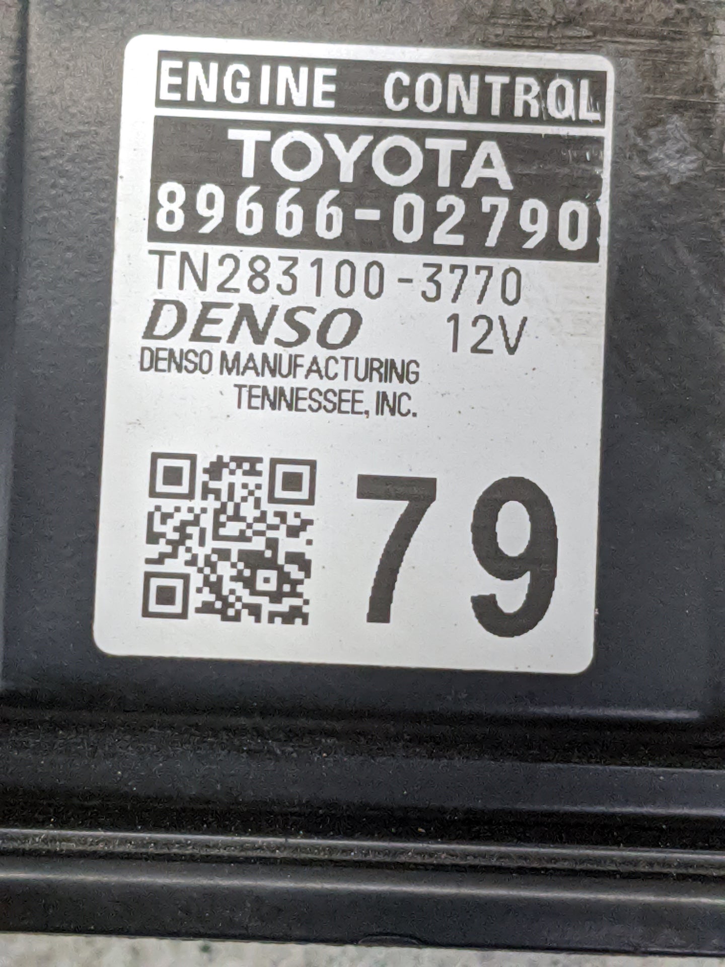 2025 Toyota Corolla PCM Engine Control Computer ECU ECM PCU OEM P/N:89666-02790 TN283100-3770 Fits OEM Used Auto Parts - Oem