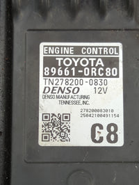 2025 Toyota Rav4 PCM Engine Control Computer ECU ECM PCU OEM P/N:89661-0RC80 TN278200-0830 Fits OEM Used Auto Parts - Oemuse