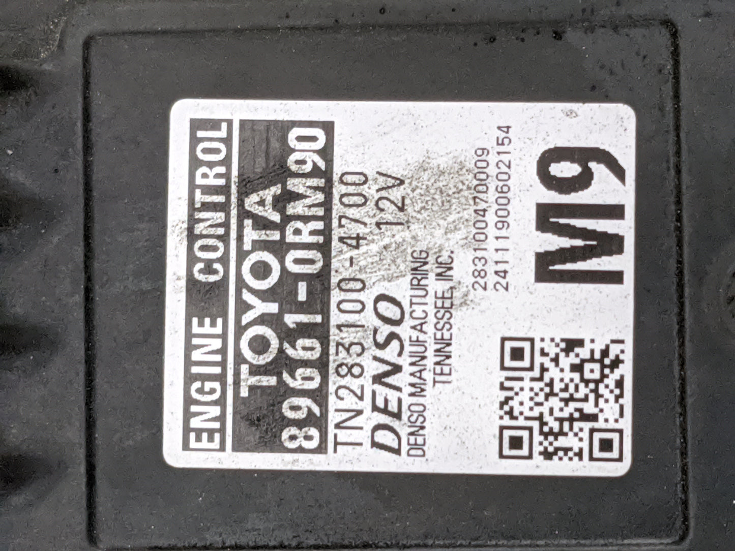2025 Toyota Rav4 PCM Engine Control Computer ECU ECM PCU OEM P/N:89661-0RM90 283100-4700 Fits OEM Used Auto Parts - Oemuseda